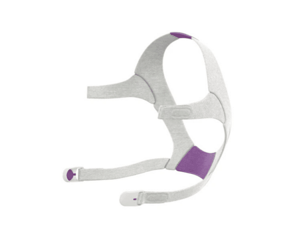 arnes-airfit-n20-for-her-resmed Vista lateral del arnés de la mascarilla airfit n20 for her