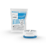 Vista frontal del paquete y el HumidX para AirMini de Resmed