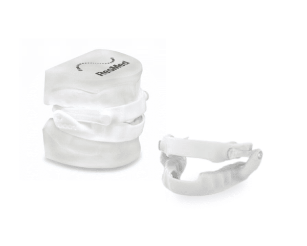 Vista frontal del dispositivo de avance mandibular narval cc y accesorios Vista frontal del dispositivo de avance mandibular narval cc y accesorios