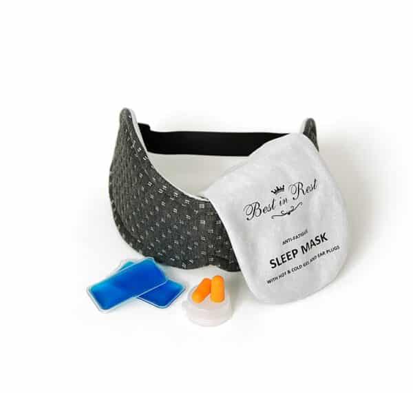 Antifaz Anti-Fatiga de Espuma Viscoelástica con Almohadillas de Gel Frío/Caliente
