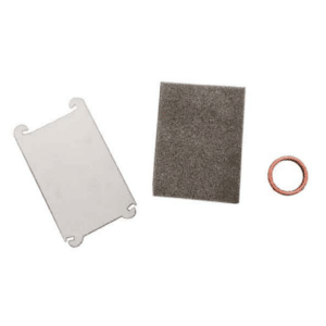 Primer plano de las piezas del kit de sustitución para qtube