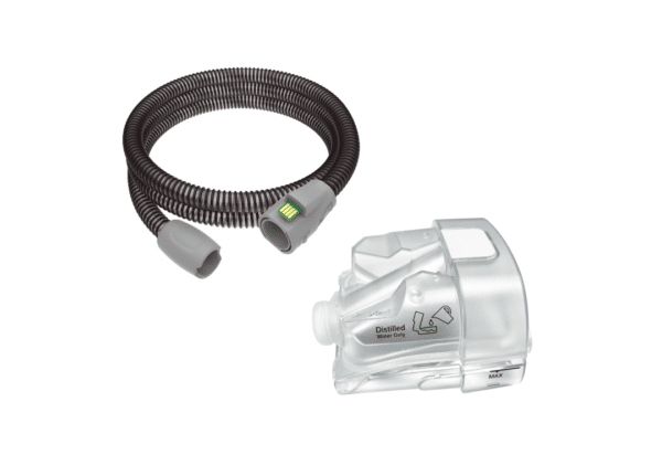 airsense-11-Humidificador-climateair Vista cenital del humidair y del climateair para airsense s11