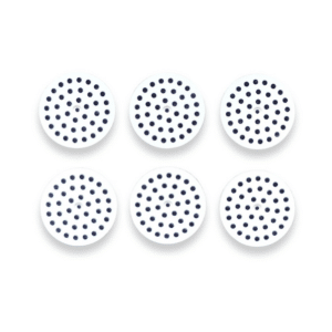 Imagen frontal de 6 filtros de carbón activado de algodón Imagen frontal de 6 filtros de carbón activado de algodón