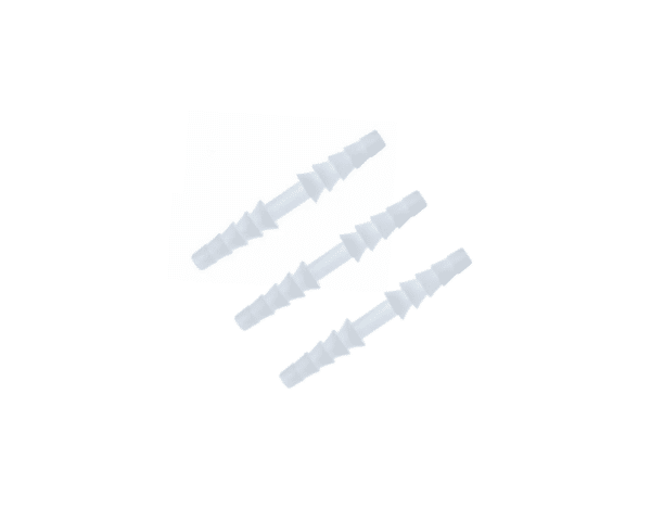 Vista de tres conectores de líneas de oxígeno