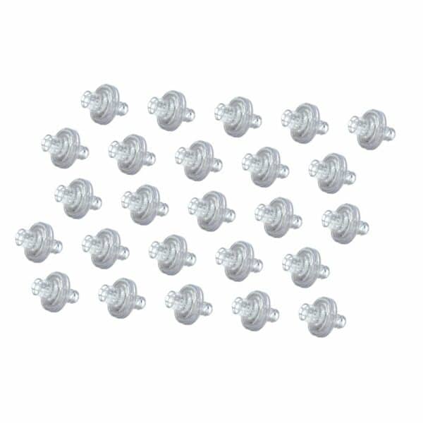 25 filtros para cánulas nasales con conexión (hembra-macho) Luer-Lock